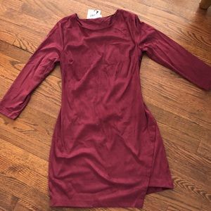 Jack by BB Dakota suede burgundy dress